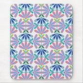 Retro-Blumenreihe Mousepad (Vorne)