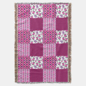 Retro Blumenschädel-Polkapunkt Decke (Vorderseite Vertikal)