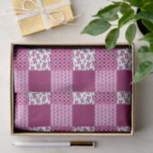 Retro Blumenschädel-Polkapunkt Seidenpapier (Geschenk)