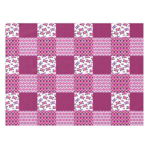 Retro Blumenschädel-Polkapunkt Tischdecke