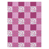 Retro Blumenschädel-Polkapunkt Tischdecke (Vorderseite)