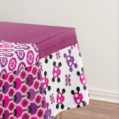 Retro Blumenschädel-Polkapunkt Tischdecke (Beispiel)