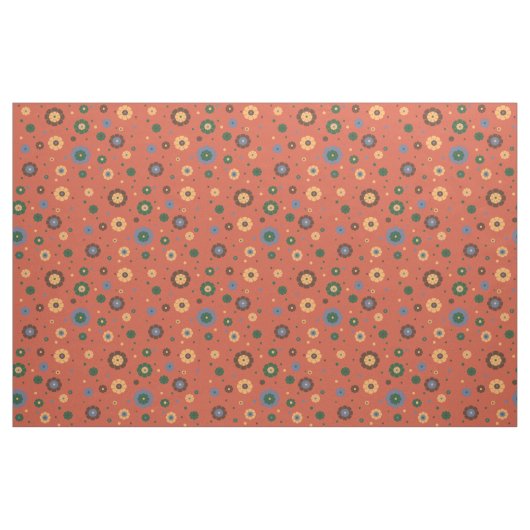 Retro-Blumenstoff Stoff (Fat Quarter (45,7 x 55,9 cm))