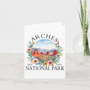 Retro Blumenstrasse Nationalpark California Campin Karte