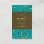 Retro Blumenstrauß mit Polka dots BusinessCard Visitenkarte (Rückseite)