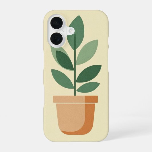 Retro-Blumentopf iPhone 16 Hülle (Rückseite)