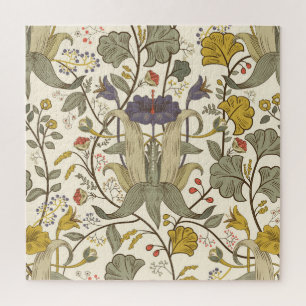 Retro-blumiges vertikales nahtloses Design. Puzzle