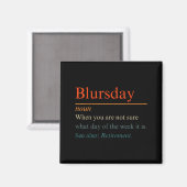 Retro Blursday Definition Lustiges Rentner Design Magnet (Vorderseite/Rückseite)