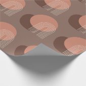 Retro Blush Brun Sunset Geschenkpapier (Ecke)