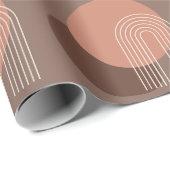 Retro Blush Brun Sunset Geschenkpapier (Rolleneckpunkt)