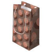 Retro Blush Brun Sunset Kleine Geschenktüte (Rückseite Schrägansicht)