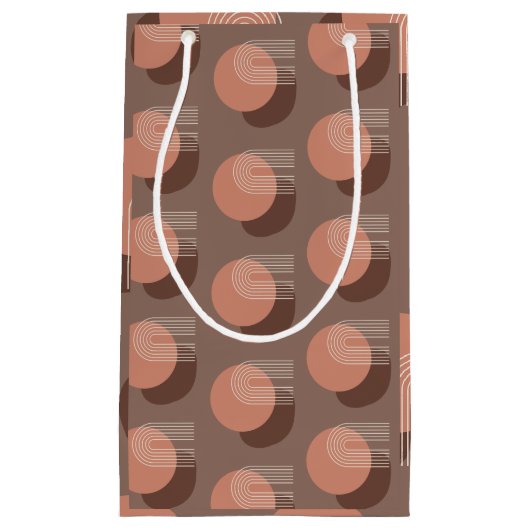 Retro Blush Brun Sunset Kleine Geschenktüte (Vorderseite)