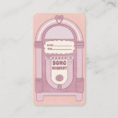 Retro Blush Jukebox Song Request Card Begleitkarte (Vorderseite)
