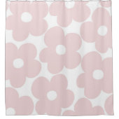 Retro Blush Pink Daisies #1 #decor #art Duschvorhang (Vorderseite)