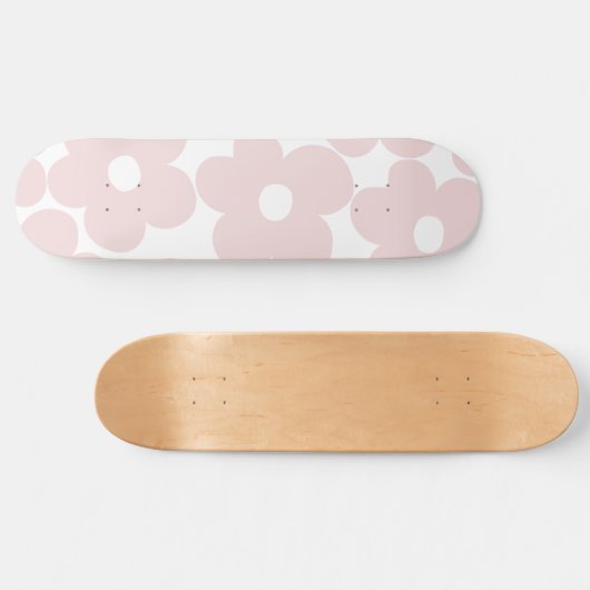 Retro Blush Pink Daisies #1 #decor #art Skateboard (Horizontal)