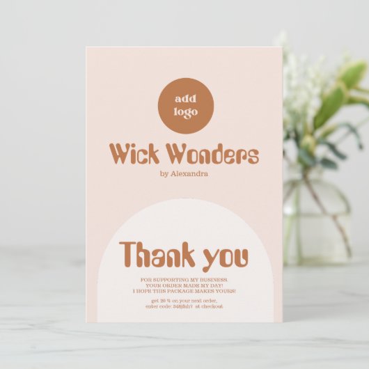 Retro Blush Pink Frische Pasta machen Dankeskarte (Stehend Vorderseite)