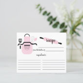 Retro Blush Schürze Küche Extras Rezept Karte (Stehend Vorderseite)