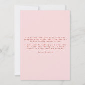 Retro Blush & Terracotta Waves Foto Abschluss Ankündigung (Rückseite)