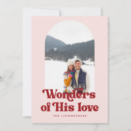 Retro Blush Wunder seiner Liebe Arch Foto Holida Feiertagskarte