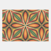 Retro-Blüte Geschenkpapier Set (Vorderseite 3)