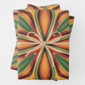 Retro-Blüte Geschenkpapier Set (Beispiel)