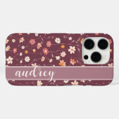 Retro Blüten Case-Mate iPhone Hülle (Rückseite (Horizontal))