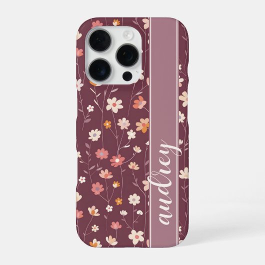 Retro Blüten iPhone Hülle (Rückseite)