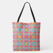 Retro-Blütenmosaik Tasche (Rückseite)