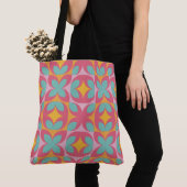 Retro-Blütenmosaik Tasche (Von Nahem)