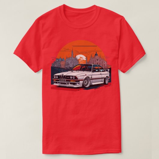 Retro BMW E30 M3 T-Shirt (Design vorne)