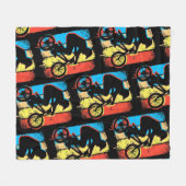 Retro Bmx Bicycle - Vintag Bmx Bike Freestyle Fleecedecke (Vorderseite (Horizontal))