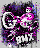 Retro Bmx Bike - Bmx Trick Jump Hoodie (Saum)