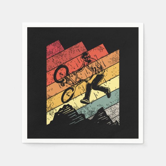 Retro BMX Bike Freestyle BMX Rider Geschenkidee Serviette (Vorderseite)