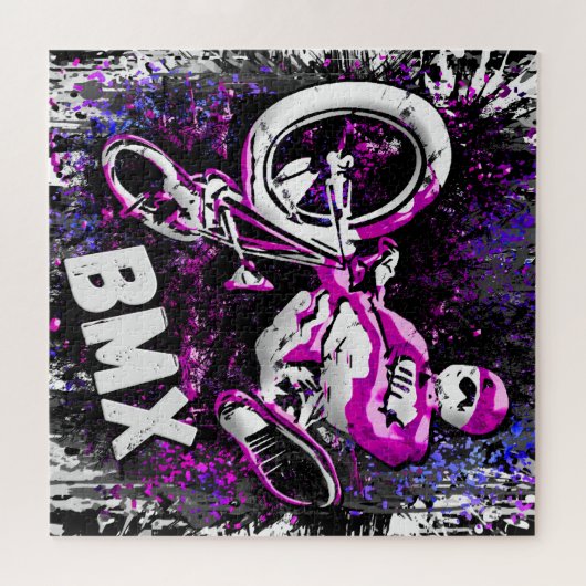 Retro Bmx Bike Puzzle - Bmx Puzzle Trick Jump (Horizontal)