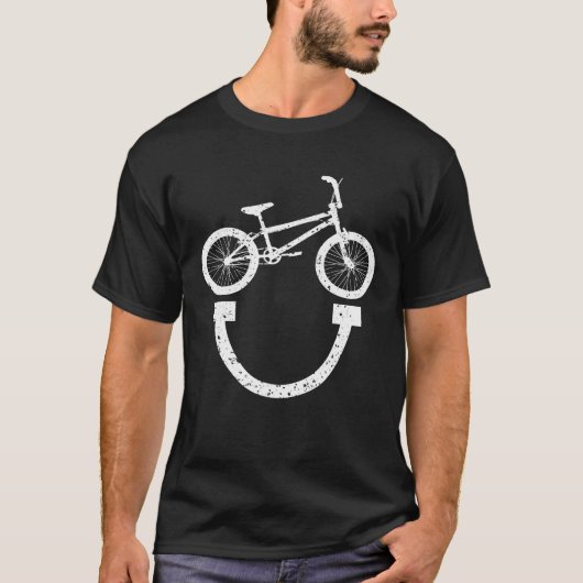 Retro BMX Bike Smile Fan Design Geschenk für Mädch T-Shirt (Vorderseite)