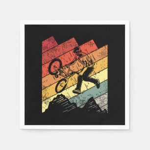 Retro-BMX-Fahrrad Freestyle-BMX-Fahrer-Geschenkide Serviette