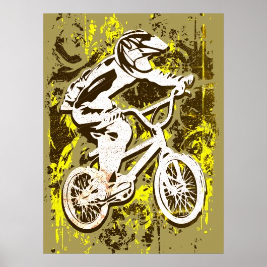 Retro Bmx Racing - Bmx Bike - Bmx Poster drucken (Vorne)