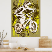 Retro Bmx Racing - Bmx Bike - Bmx Poster drucken (Küche)