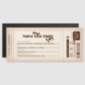 Retro Boarding Pass das Datumsfenster auf Magnetkarte (Vorne/Hinten)