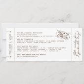 Retro Boarding Pass & Passport Briefmarke Save the Ankündigung (Rückseite)