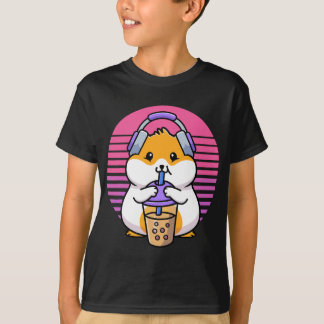 Retro Boba und KPop Kawaii Hamster K-Pop Merchand T-Shirt