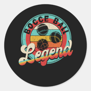 Retro Boccia-Legende Bocci-Ball-Spieler Vintage Runder Aufkleber