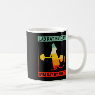 Retro Bodybuilding Lab Ratte bei Tag Gym Ratte bei Kaffeetasse