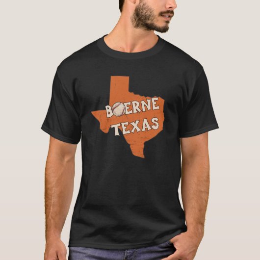Retro Boerne Texas Little League Baseball T-Shirt (Vorderseite)