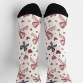 Retro-Bogen- und Herzchen-Socken Socken (Oben)