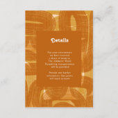 Retro-Bögen und -Linien Gelbe Details Begleitkarte (Vorderseite)