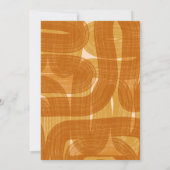 Retro-Bögen und -Linien, gelbe Hochzeiten Einladung (Rückseite)