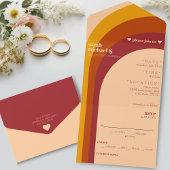 Retro-Bogenriss All In One Einladung