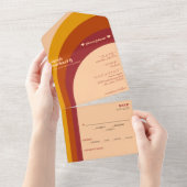 Retro-Bogenriss All In One Einladung (Abreißen)