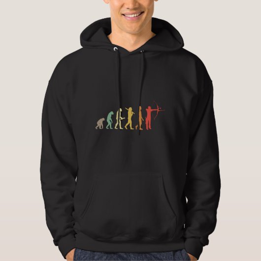 Retro-Bogenschieß-Evolution für Bogenschützen und Hoodie (Vorderseite)